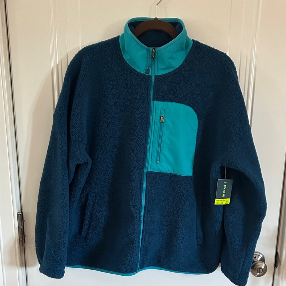 NWT Tek Gear Women’s Two-Tone Fleece Jacket XXL